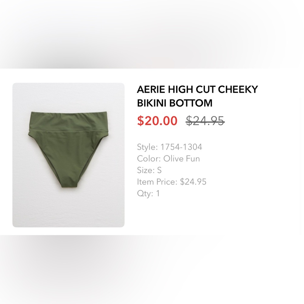 Aerie 2 Piece Wrap Highwaisted Swimsuit - Picture 2 of 4